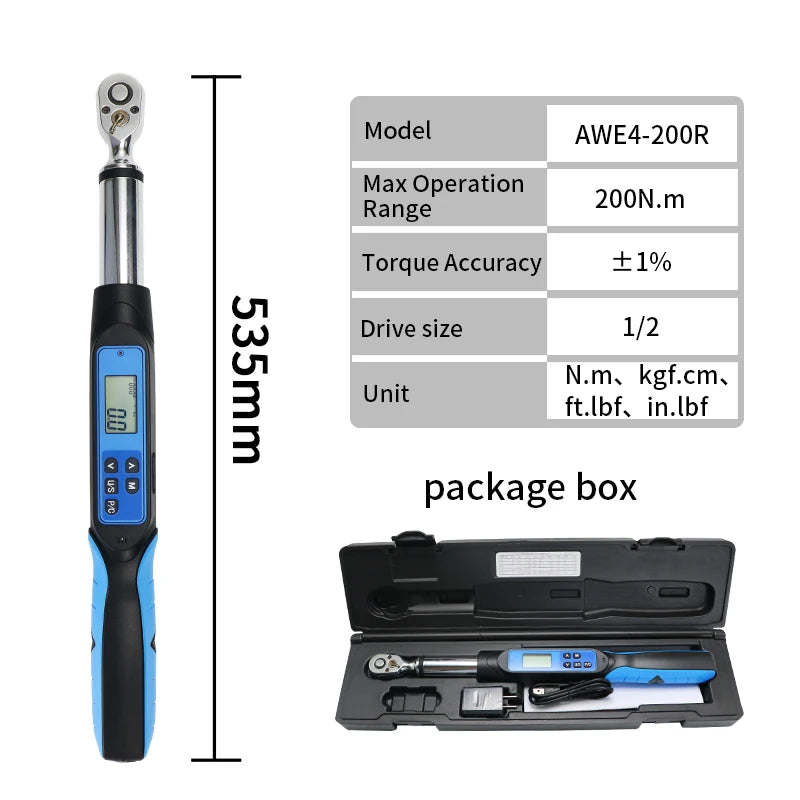 Shahe Digital Torque Wrench With LED Buzzer For Automotive