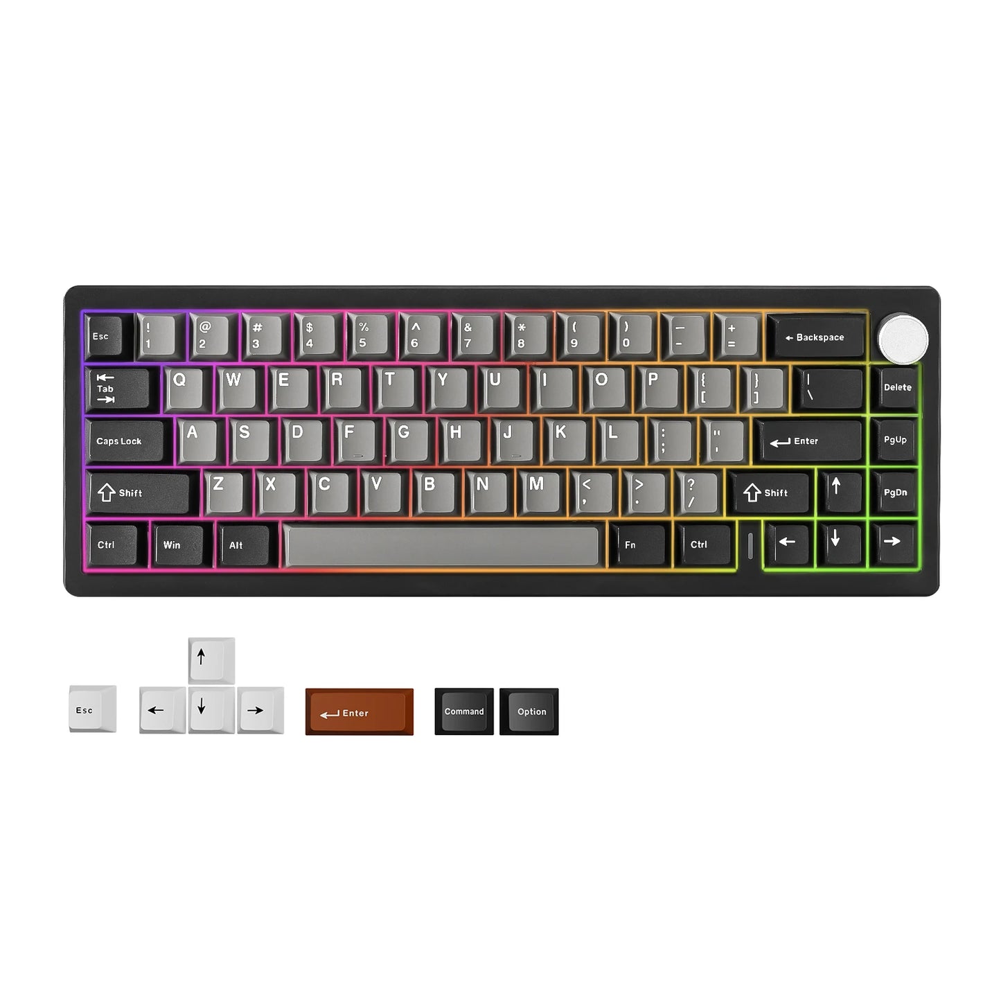 YUNZII AL68 Silver Wireless Custom Mechanical Keyboard