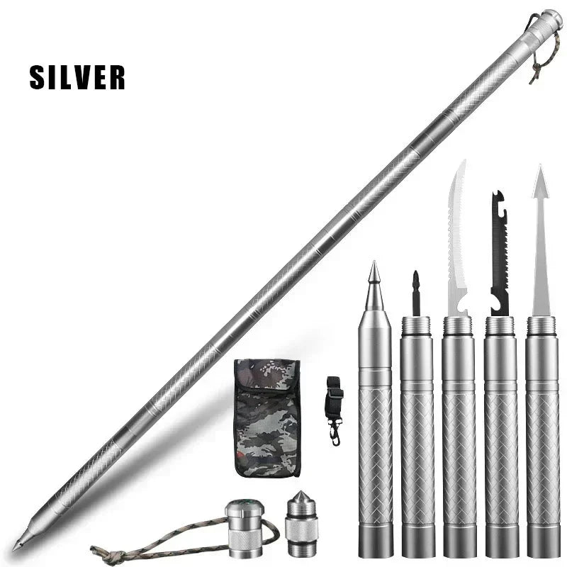 CEOI GWOK Walking Stick Set Adjustable Height Walking Cane Essential Gear Multi-functional Hiking Stick Premium Trekking Poles