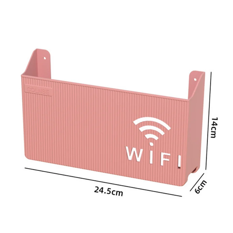1PC Wall Hanging Wireless Wifi Router Shelf Storage Box ABS Plastic Organizer Box Cable Power Bracket Organizer Box Home Decor