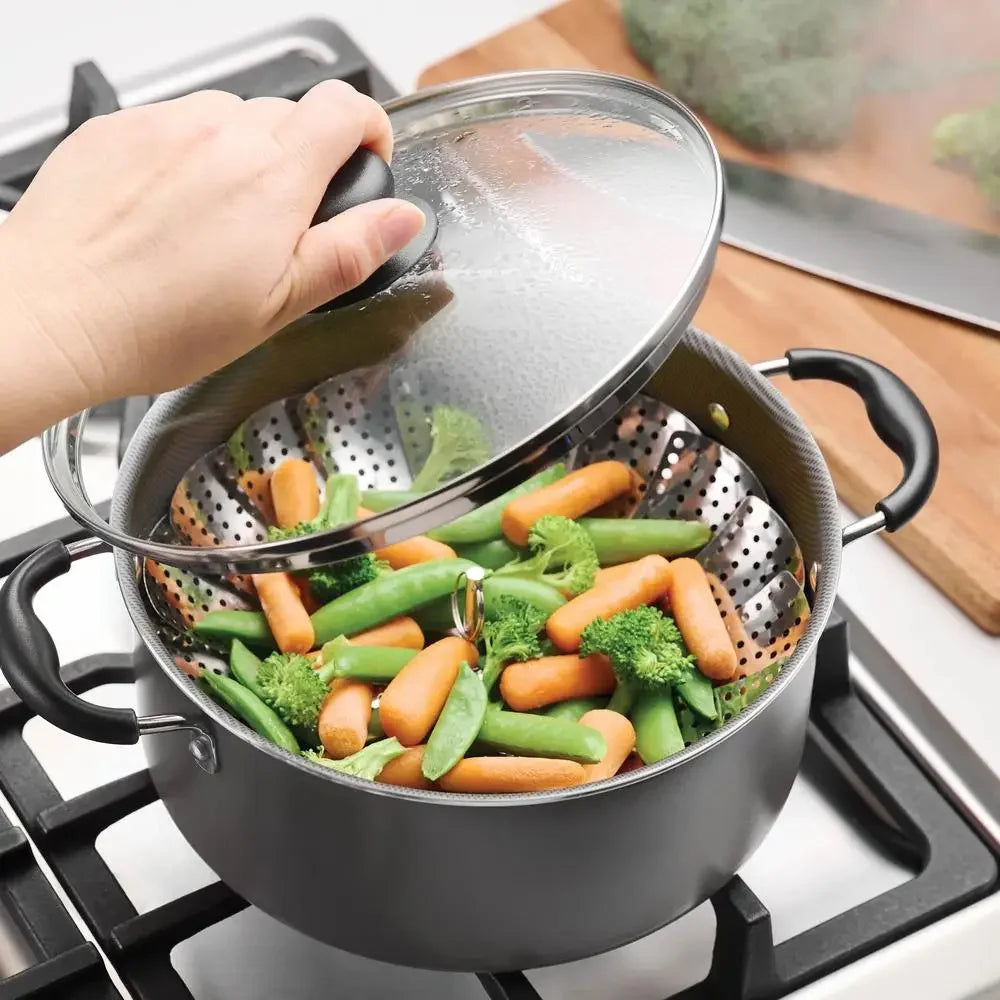 PrimaWare 18-Piece Stainless Steel Nonstick Cookware Set