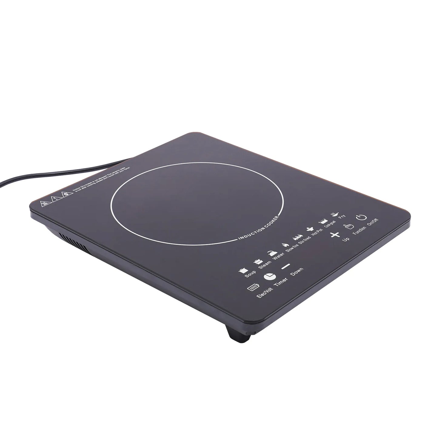 110V 750W Electric Induction Cooktop 8 Power Levels Touch Control Burner 180min Timer Portable Stove for Home RV
