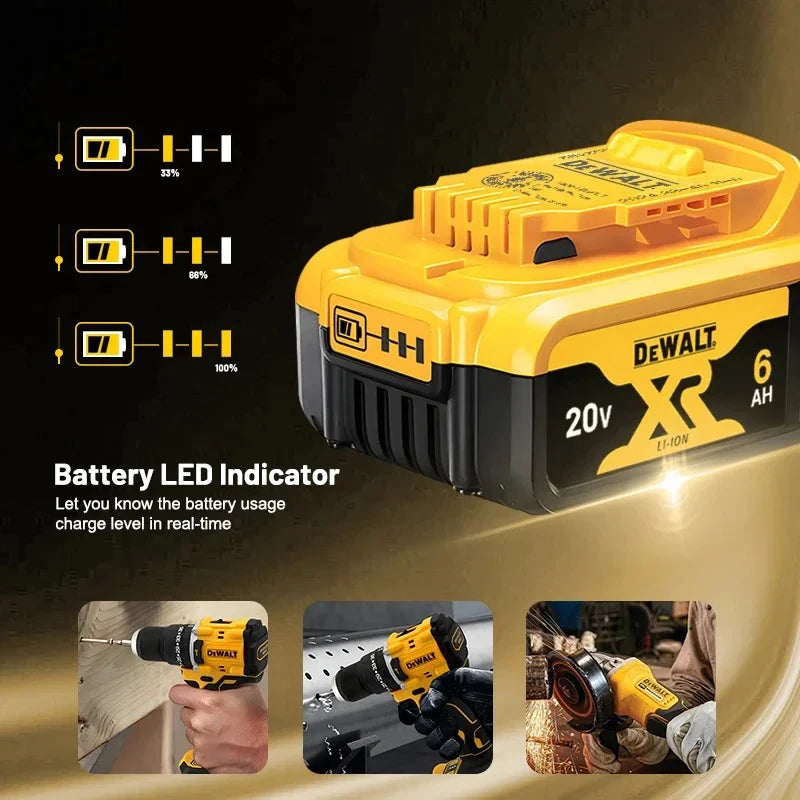 New 100% Original Dewalt 9.0Ah 20V/60V Power Tool Battery DCB206 DCB206 DCB205 DCB200 DCB203 For Dewalt power tool