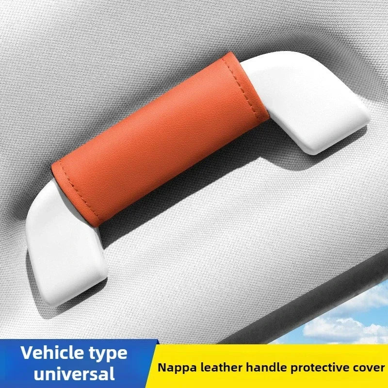 Car Roof Armrest Decoration Soft Leather Cover Pull Handle Gloves Protection Ceiling Handle Protective Car Interior good 2026