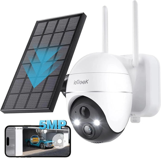 IeGeek 5MP Wireless Outdoor WiFi Surveillance Camera Solar