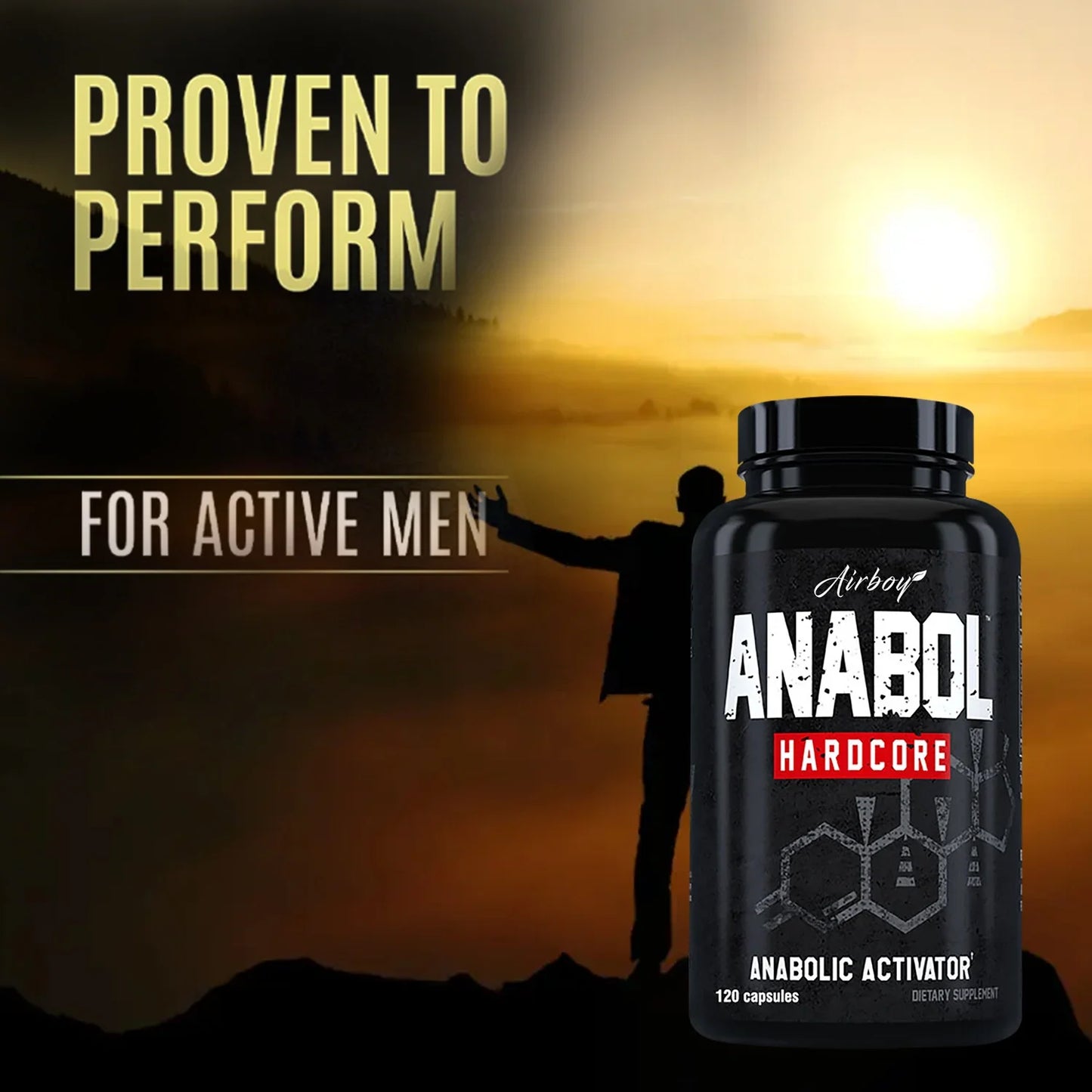ANABOLIC - Muscle Growth Supplements for Men To Build Lean, Dense, High - 120 Capsules