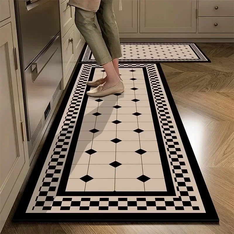 Kitchen Floor Mat Absorbent Non-slip Carpet Diatom Mud Long Foot Mats Minimalist Style Home Decoration Rug for Bathroom 주방 카펫