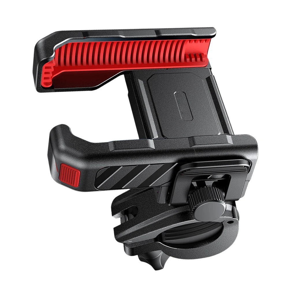 Metal Motorcycle Phone Holder Shockproof Riding Phone Stand One-hand Operation Cycling Phone Support for Mobile Phone 4.7-7 Inch