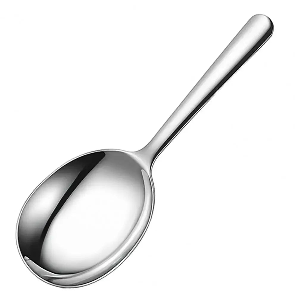 1Pc Stainless Steel Ladles For Serving Soup Rice Serving Spoon Drain Hole Heat Insulated Handle Kitchen Utensils For Daily Use
