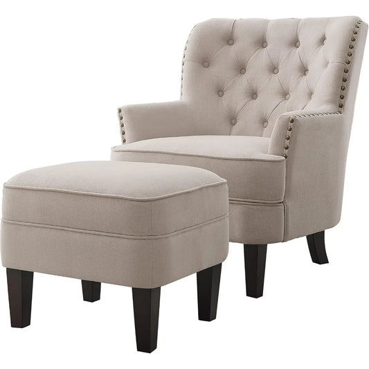 Height Adjustable Ergonomic Tufted Office Chair With Button Tufting