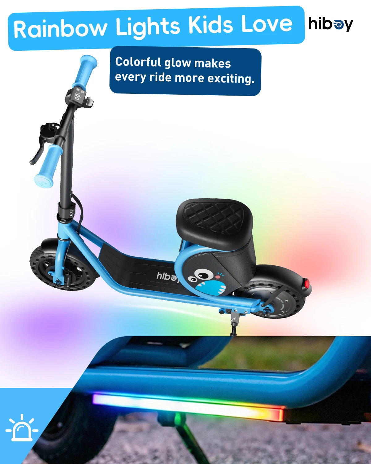 Hiboy Joyhaul Foldable Kids Electric Scooter With Led Lights