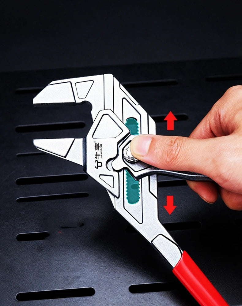Adjustable Pipe Pliers Quick Adjust Water Pump Wrench Self Locking Plumbing Tool for Household DIY Faucet Manual Clamping