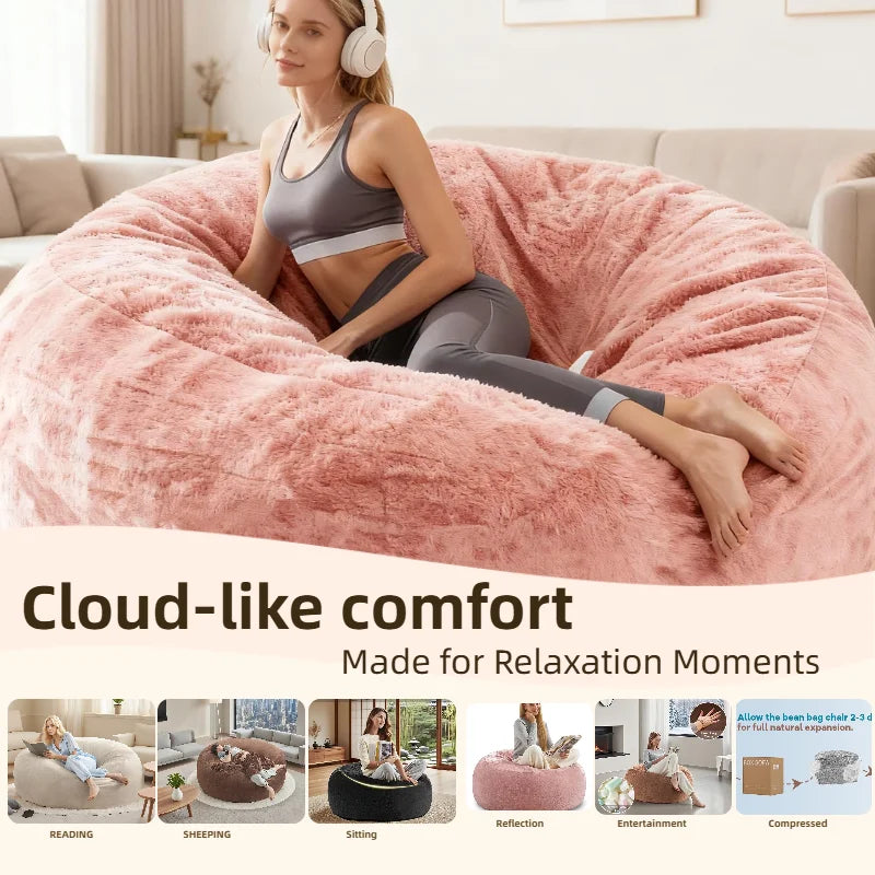 Memory Foam Bean Bag Chair For Superior Plush Comfort