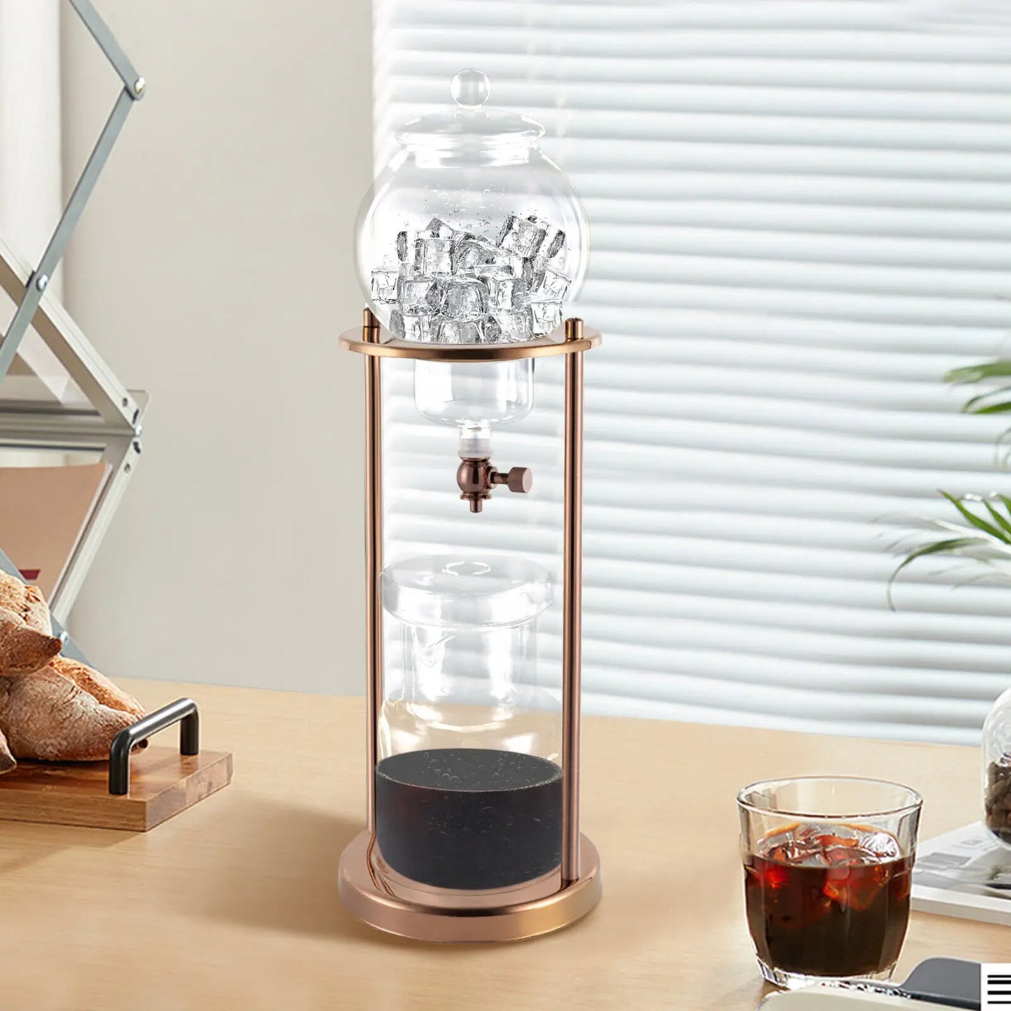 Cold Brew Coffee Maker With Adjustable Valve Glass Carafe