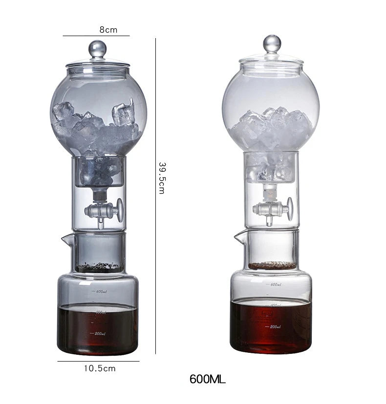 Cold Brew Coffee Pot Set With Filter Glass Dripper