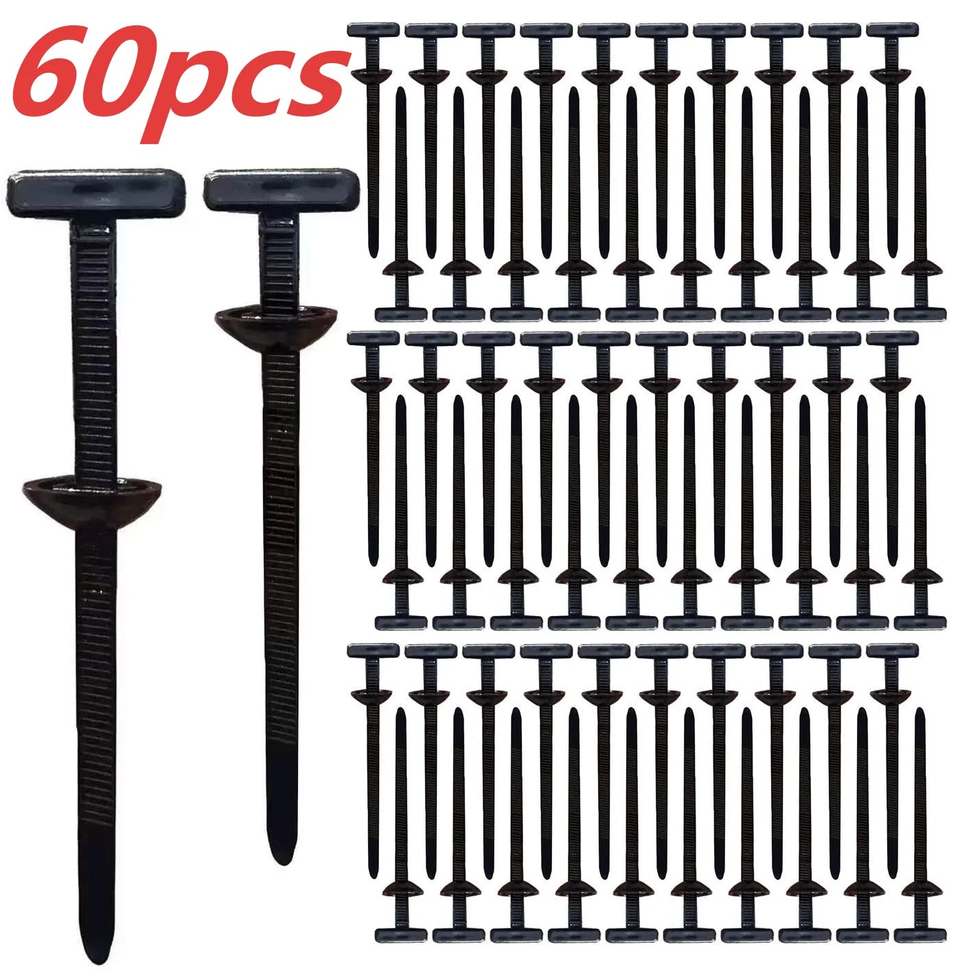 Upgraded Nylon Cable Ties, Self-Locking T Rivet Zip Ties Kit for Car Fender Trunk Bumper Repair, Home & Garage Automotive