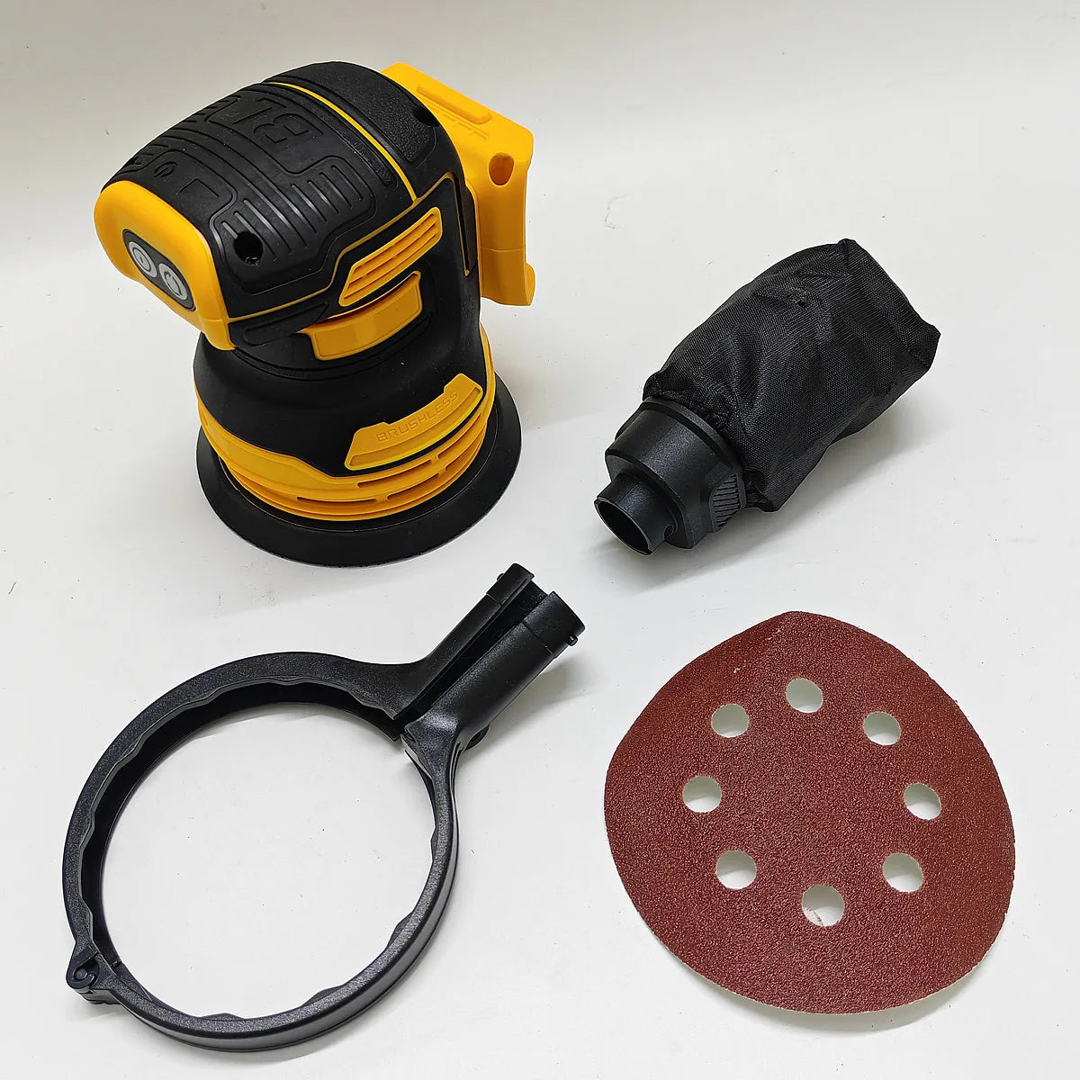 Brushless Random Orbital Sander 12000OPM 5 Inch Cordless Wood Metal Waxing Polishing Sanding Machine For DeWALT 20V Battery