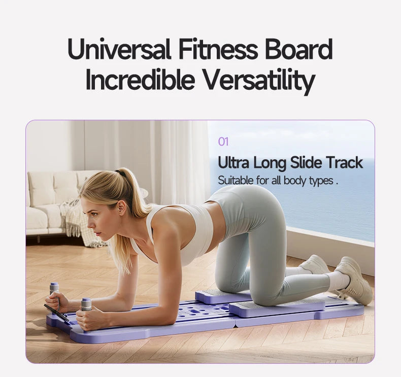 At Home Multifunctional Foldable 4-in-1 Ab Exercise Board Pilates Reformer for Abdominal and Core Strength Training Home Gym