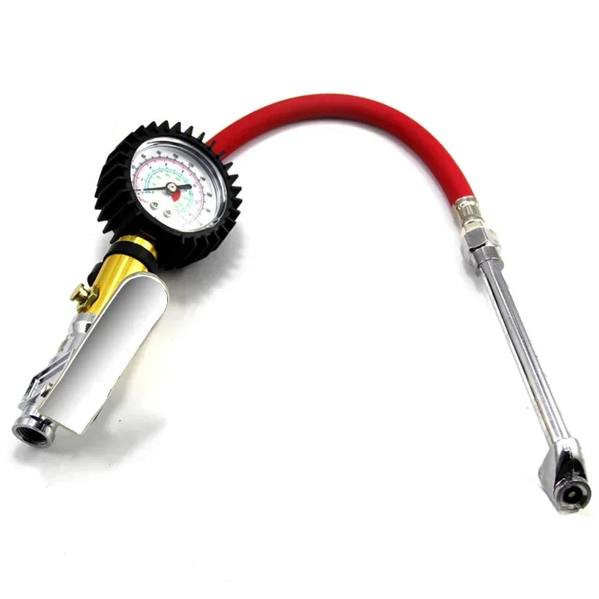 Heavy Duty Tire Pressure Gauge With Leakproof Air Hose