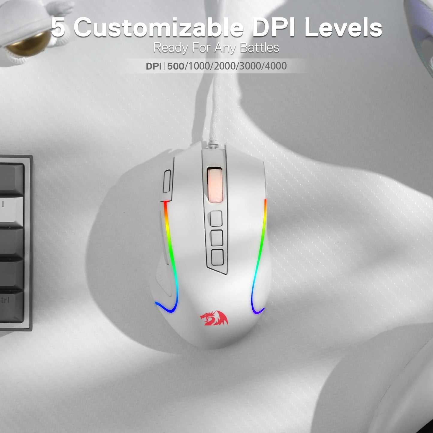Redragon M612 Predator RGB Gaming Mouse 8000 DPI Wired