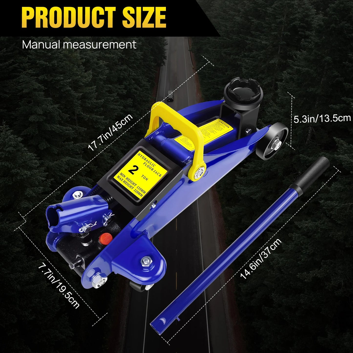 Floor Jack and Stand Combo Hydraulic Axle Stands Set