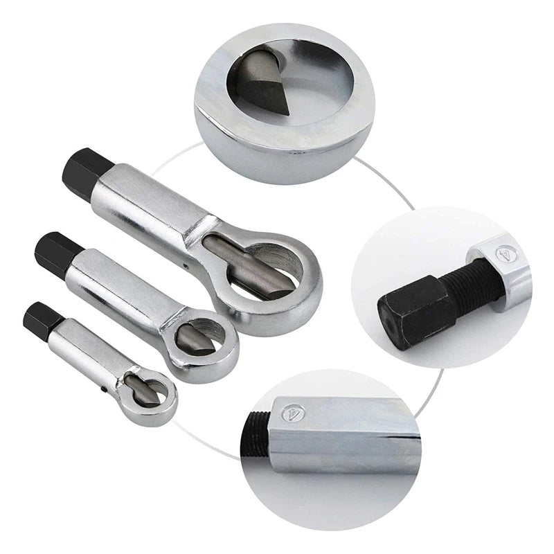 Rusty Nut Separation Wrench Damaged Screw Nut Splitter Remover Spanner Remove Cutter Tool Steel Wrench Hex Extractor Tools