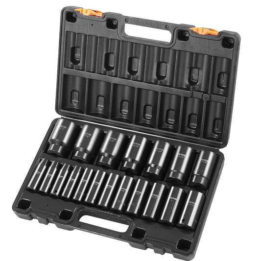 Durable Impact Socket Set With Six Point High Torque