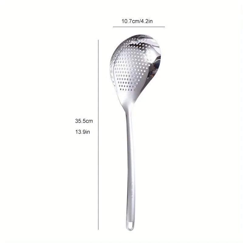Stainless Steel Colander Skimmer Spoon for Frying and Cooking