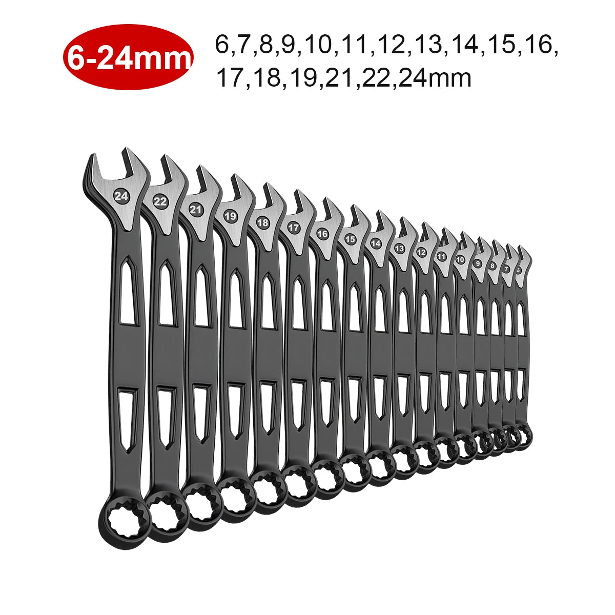 Max Torque  Premium Combination Wrench Set, Chrome Vanadium Steel, Long Pattern Design | Include Metric 6-32mm