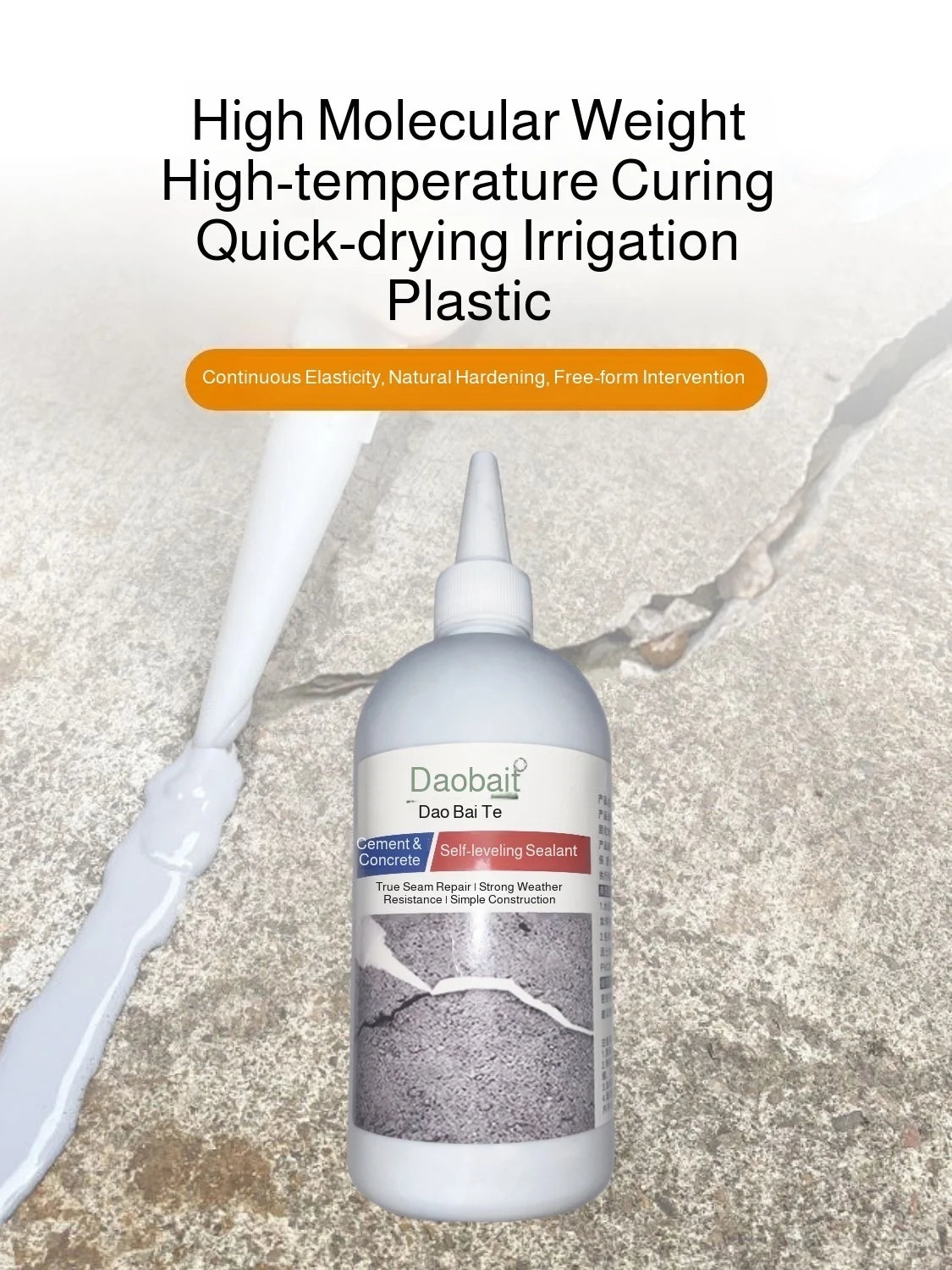 Waterproof Adhesive Leak Repair Concrete Crack Filler - Quick Setting High Strength Sealant for Roof Wall Floor Pool Leakage Fix