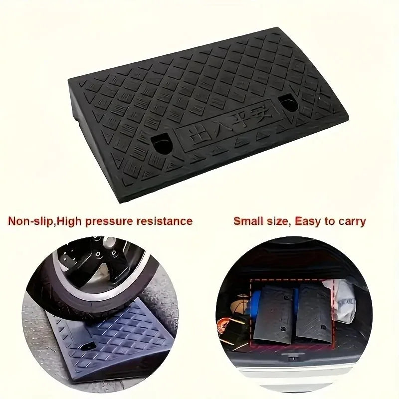 Portable Threshold Ramp 3/5/6/7/8/9/10cm Height Non-Slip Surface Durable Ramp for Car Motorcycle Wheelchair Scooter Pets Access