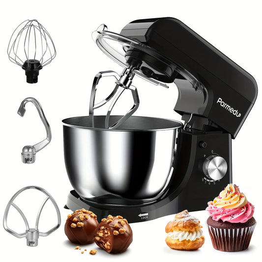 Compact Stand Mixer 11.8" D X 6.9" W X 10.4"H: 8-Speed 380 W Tilt-Head Household Food Mixer- 4.76 Qt 304 Stainless Steel Bowl