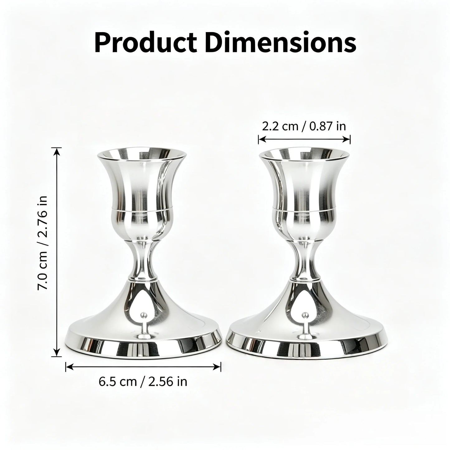 New Sliver Low Profile Candle Holder Sets Minimalist Pillar Candlestick in 3 Sizes Decorative Candle Stand for Table Centerpiece