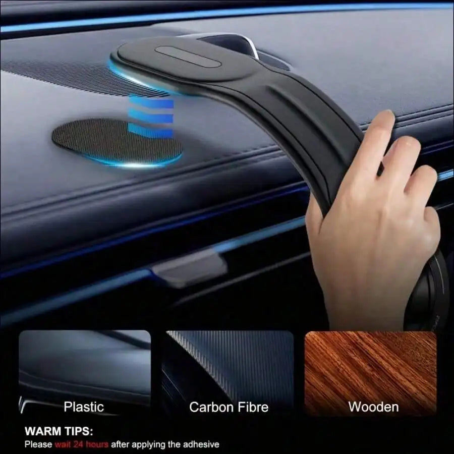 1 Fleximounts Magnetic Silicone Aluminum Alloy Car Phone Holder Removable And Bendable Arm Dashboard Bracket Compatible