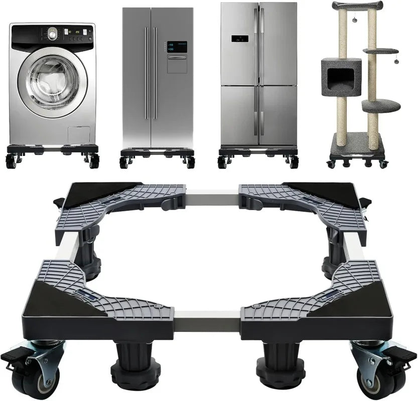 Mobile Fridge Stand Base With Locking Wheels And Feet