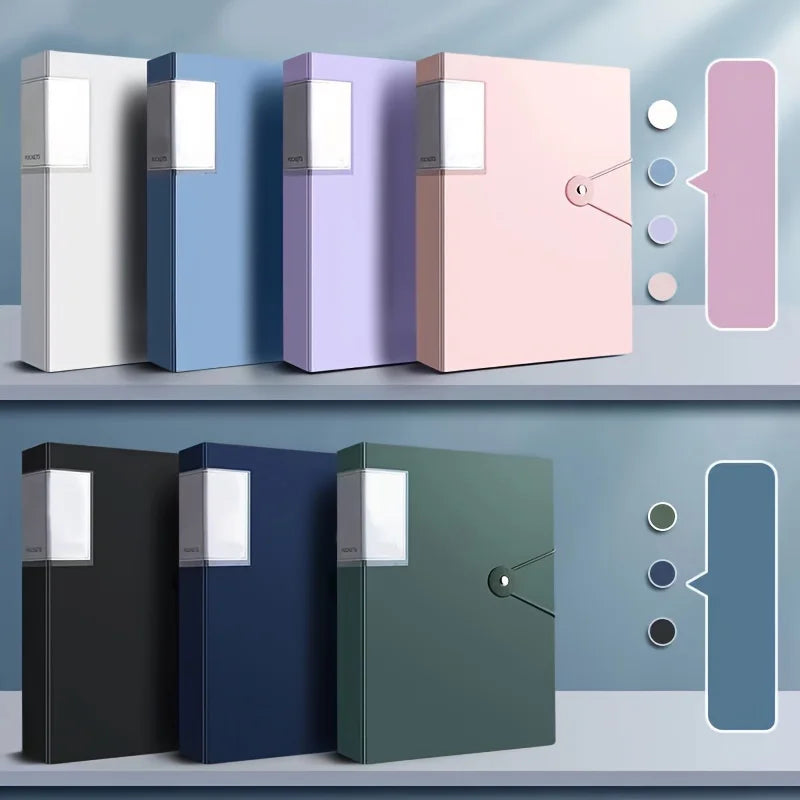 Back-to-School 60-Pocket A4 Folder Durable PP Material Ideal for Organizing Papers Home School Office Storage Waterproof Booklet