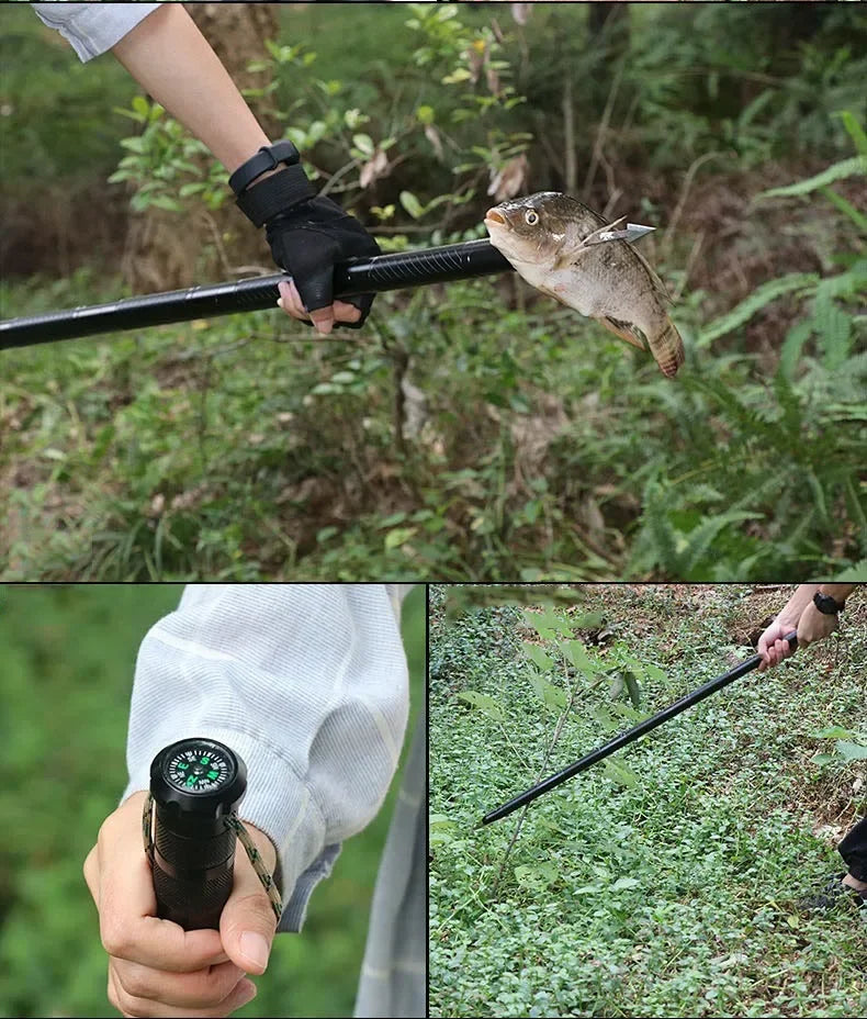 CEOI GWOK Walking Stick Set Adjustable Height Walking Cane Essential Gear Multi-functional Hiking Stick Premium Trekking Poles