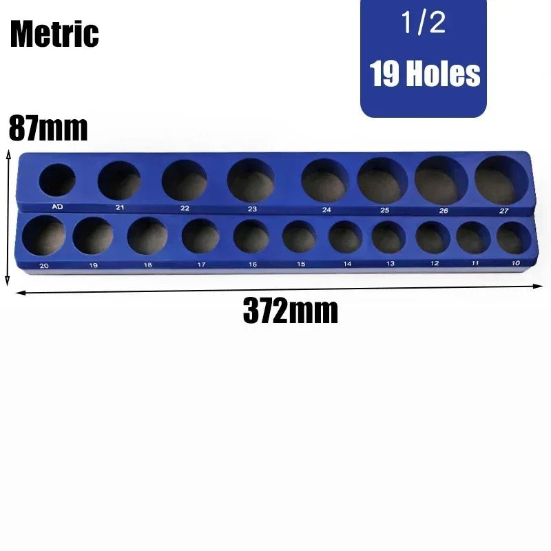 Magnetic Socket Organizer Kit For Tools Storage And Display