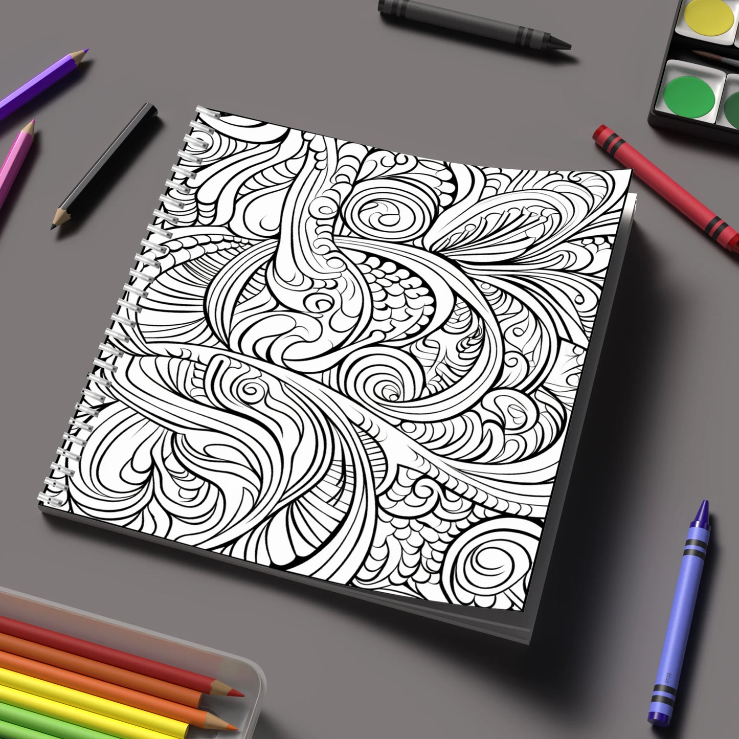 Mindfulness Pattern Coloring Book for Adults, Stress Relief Drawing Pages, Birthday Gift & Back to School Art Supplies