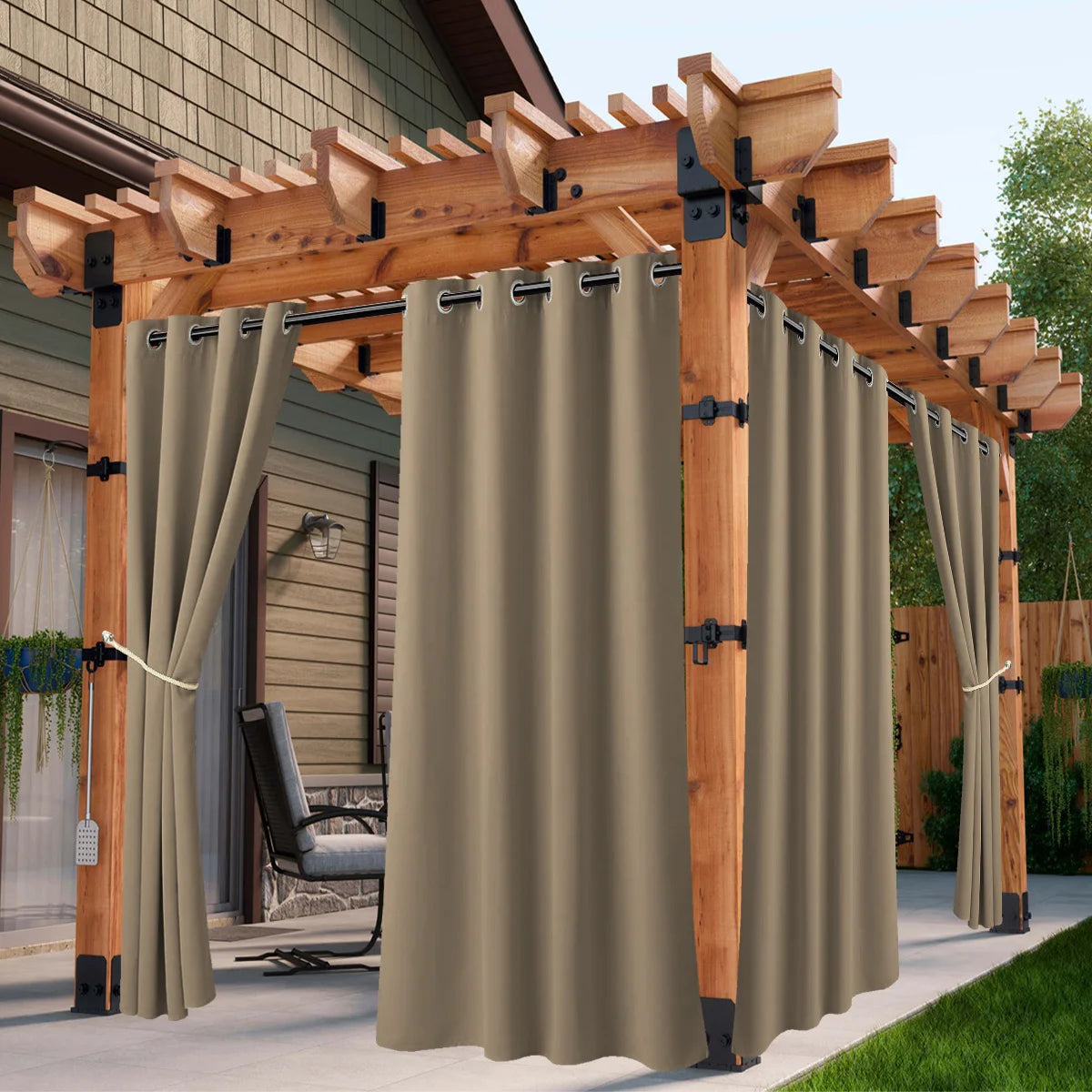 Waterproof Outdoor Curtains With UV Protection And Grommet Top