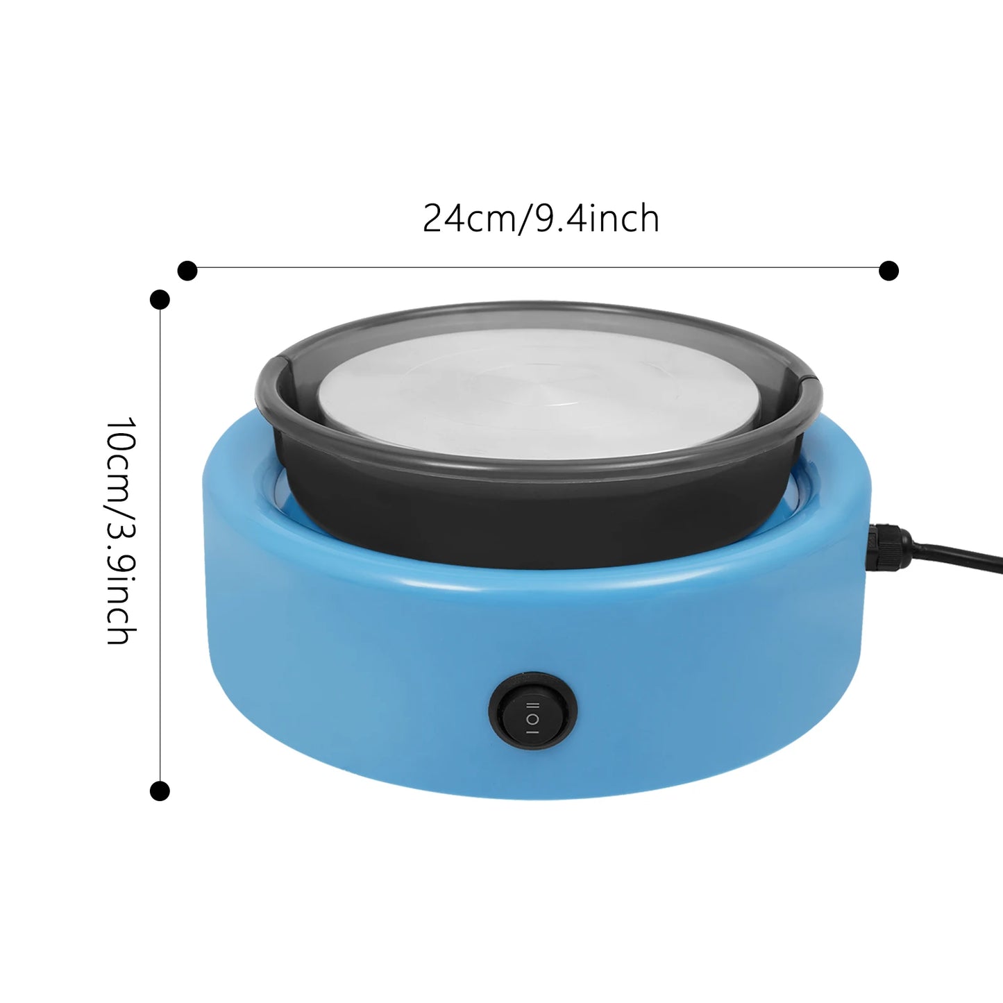 Electric Pottery Wheel, Adjustable Mini Pottery Wheel Machine with Foot Pedal for Beginners Adults Kids Home Art Craft Studio