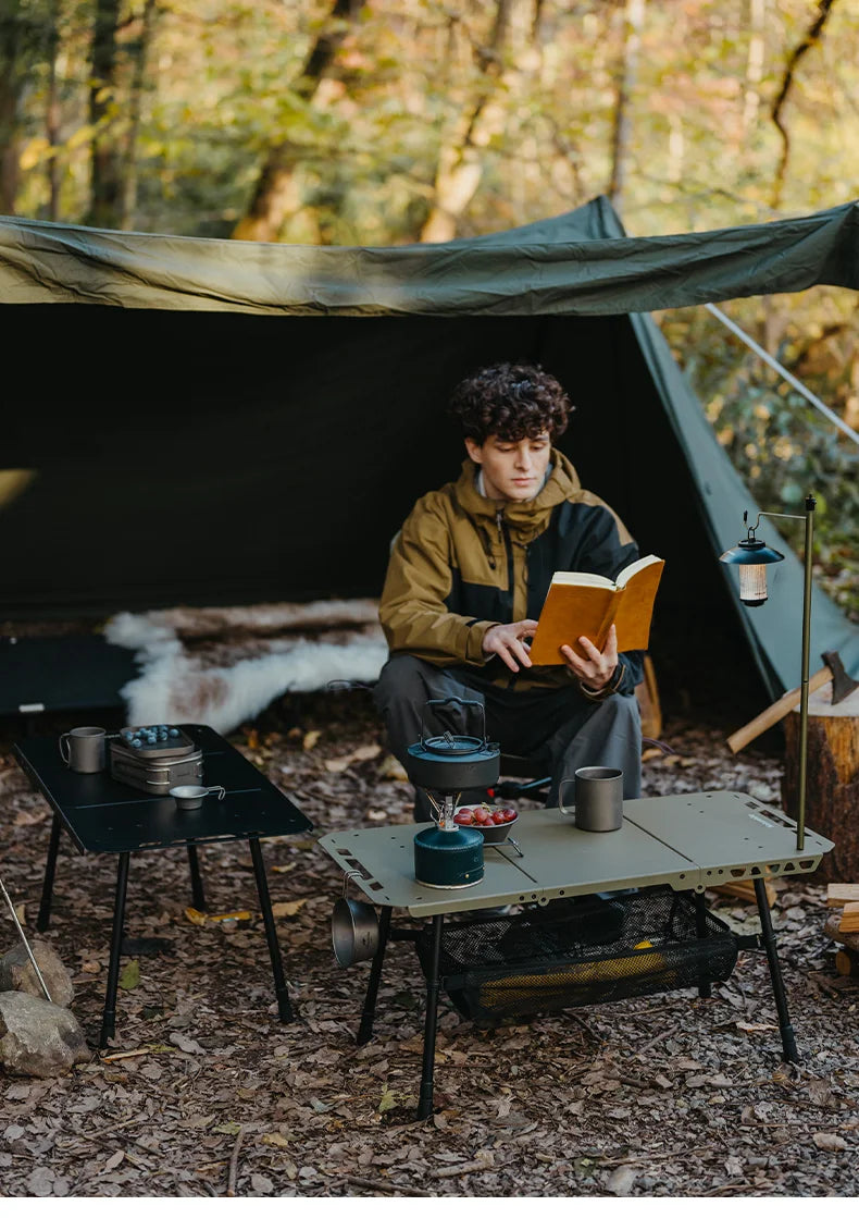 Naturehike H02 IGT Table Camping Multifunctional Tactical Table Height Adjustable Desk Kitchen Folding Table BBQ Picnic