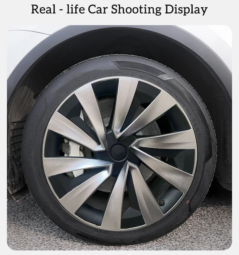 4PCS Wheel Cover for Tesla Model Y Juniper 2025-2026 19 Inch Car Replacement Wheel Cover Automobile Hub Cap Full Rim Car