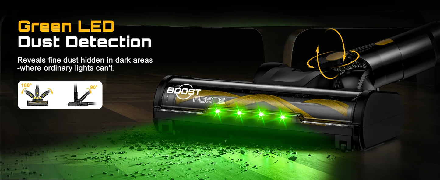 Cordless Stick Vacuum Cleaner Compatible with DeWalt 20V Battery, 45KPa Powerful Suction & 400W Motor, Self-Standing Vacuum for Hard Floors, Carpet and Home Cleaning (Battery Not Included)