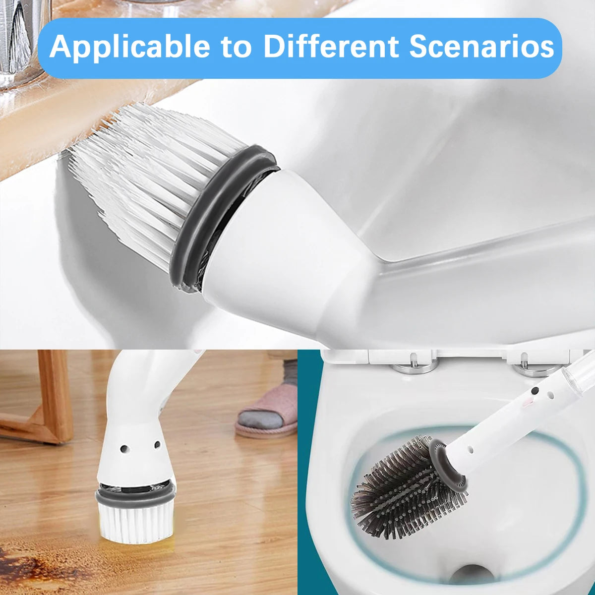 Cordless Spin Scrubber Rechargeable Multi Surface Cleaner Bathroom