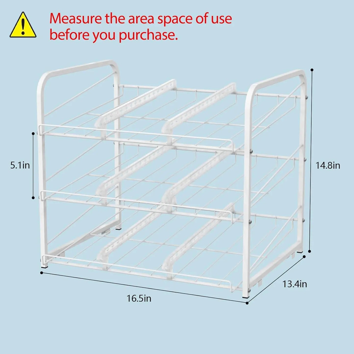 Stackable 2Piece Can Dispenser in the Pantry Small Space Storage Rack Holds Up to 36 Cans