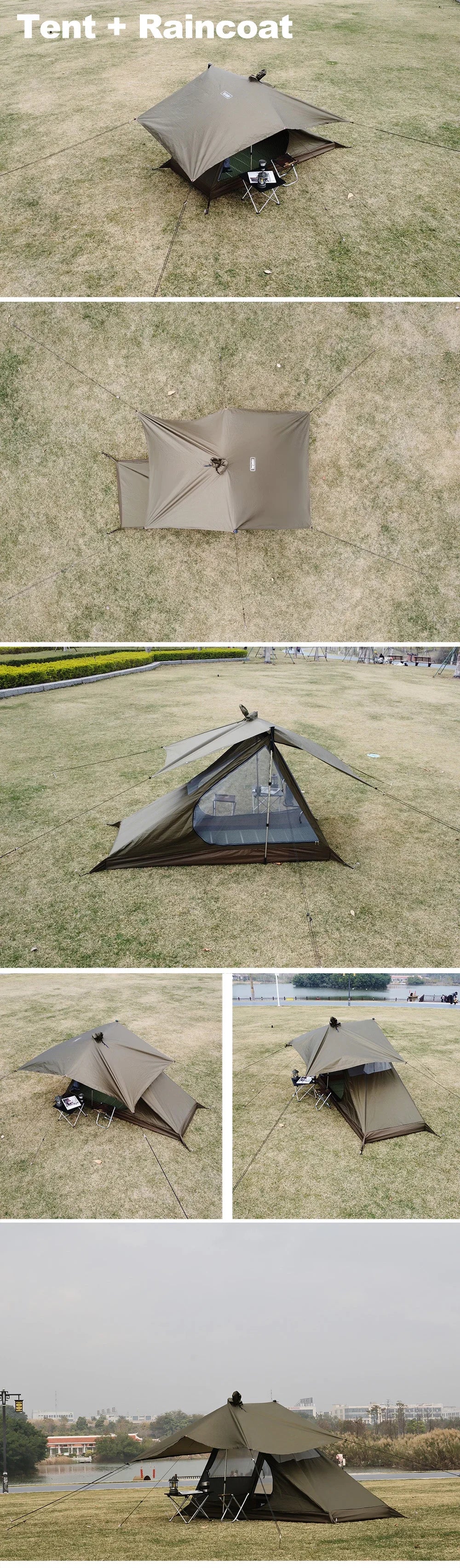 Airy Mesh Tent 1 Person Ultralight Tent Quick Setup Backpacking Shelter Breathable Mosquito Proof for Camping and Trekking