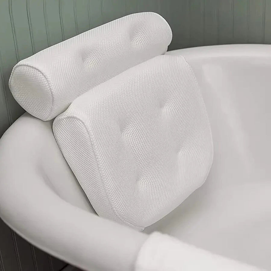 Spa Bathtub Pillow With Anti Slip Suction Cups Back