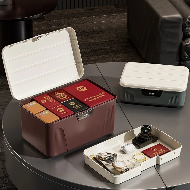 Digital Password Lock Safe Box Passport Medicine Portable Organizer Case Household Cash Jewelry Privacy Security Storage Box