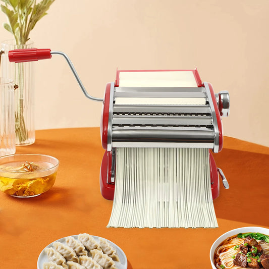 Manual Pasta Maker Machine Stainless Steel with 6 Settings